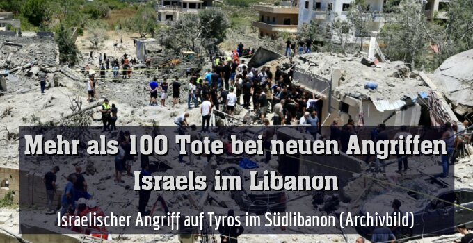 Verwüstungs-Szene aus dem Libanon vom Samstag