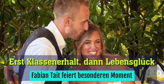 Fabian Tait feiert besonderen Moment