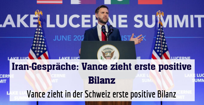 Vance zieht in der Schweiz erste positive Bilanz