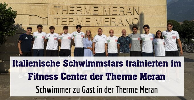 Schwimmer zu Gast in der Therme Meran