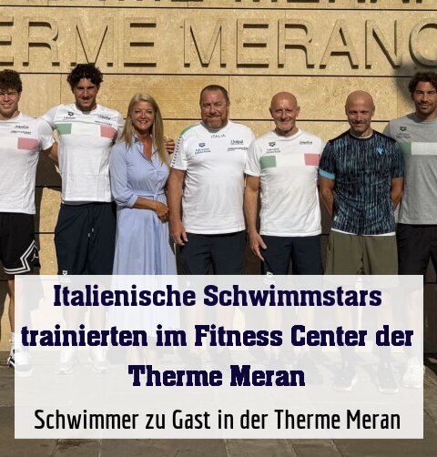 Schwimmer zu Gast in der Therme Meran