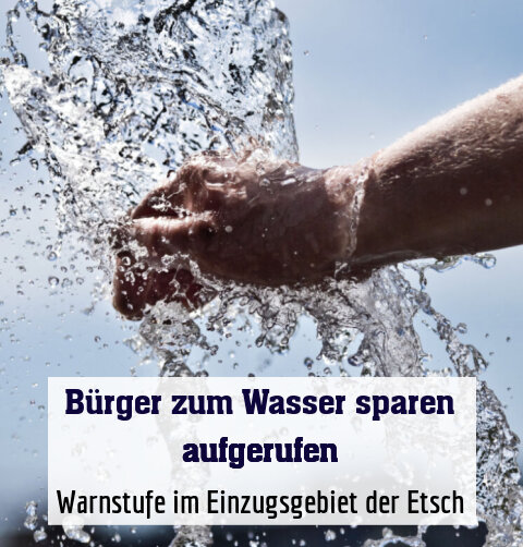 Warnstufe im Einzugsgebiet der Etsch