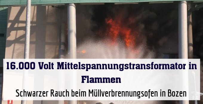 16.000 Volt Mittelspannungstransformator in Flammen