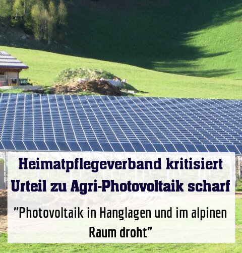 "Photovoltaik in Hanglagen und im alpinen Raum droht"