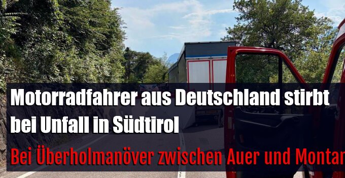 Bei Überholmanöver zwischen Auer und Montan