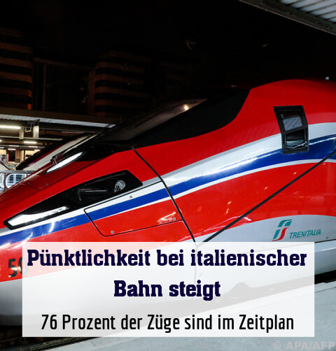 76 Prozent der Züge sind im Zeitplan