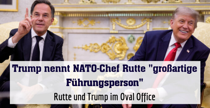 Rutte und Trump im Oval Office