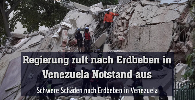 Schwere Schäden nach Erdbeben in Venezuela