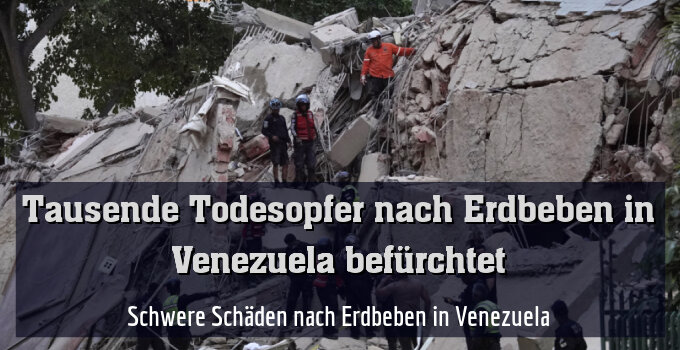 Schwere Schäden nach Erdbeben in Venezuela