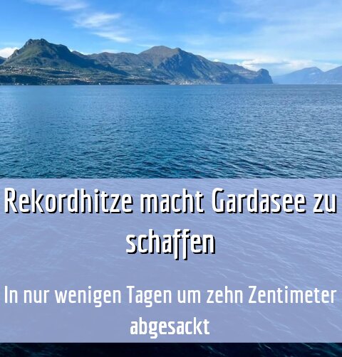 In nur wenigen Tagen um zehn Zentimeter abgesackt