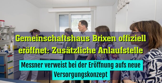 Messner verweist bei der Eröffnung aufs neue Versorgungskonzept