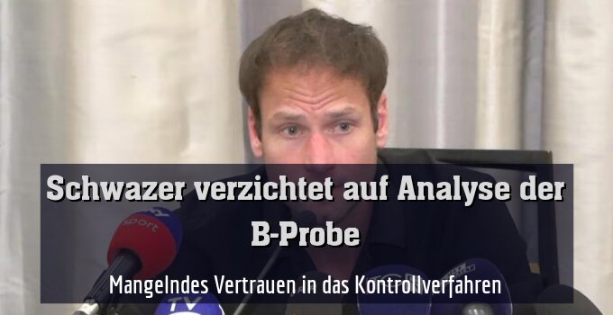 Mangelndes Vertrauen in das Kontrollverfahren