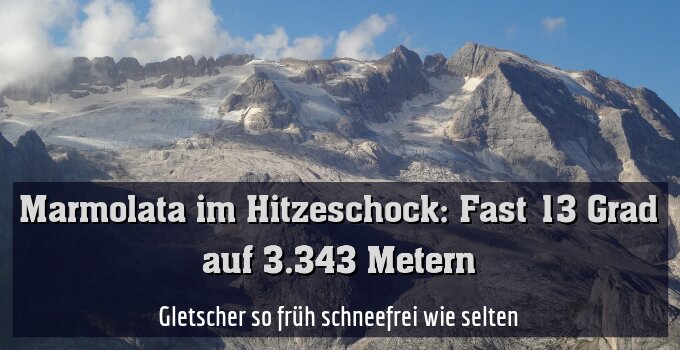 Gletscher so früh schneefrei wie selten