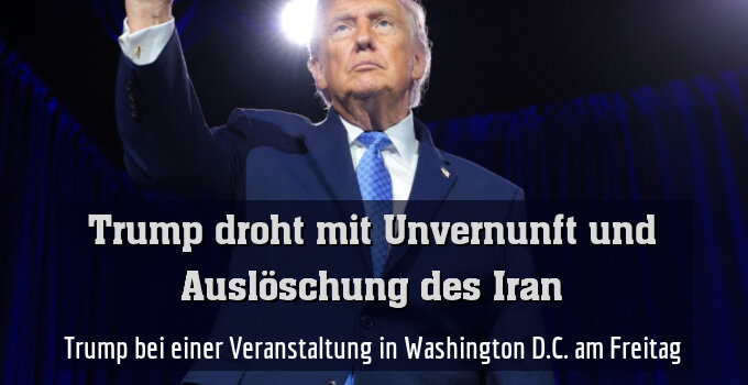 Trump bei einer Veranstaltung in Washington D.C. am Freitag