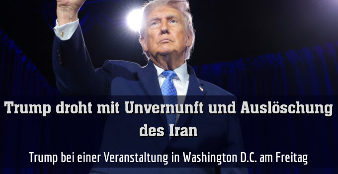 Trump bei einer Veranstaltung in Washington D.C. am Freitag