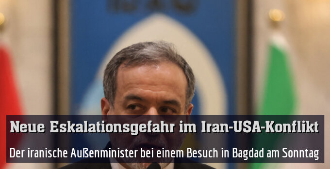 Der iranische Außenminister bei einem Besuch in Bagdad am Sonntag