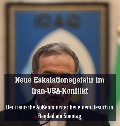 Der iranische Außenminister bei einem Besuch in Bagdad am Sonntag