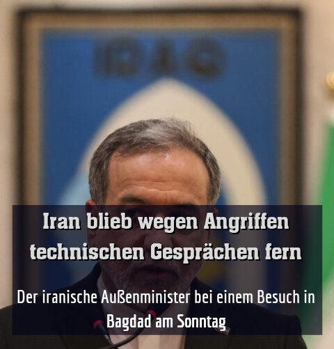 Der iranische Außenminister bei einem Besuch in Bagdad am Sonntag