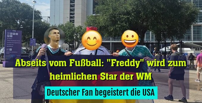 Deutscher Fan begeistert die USA