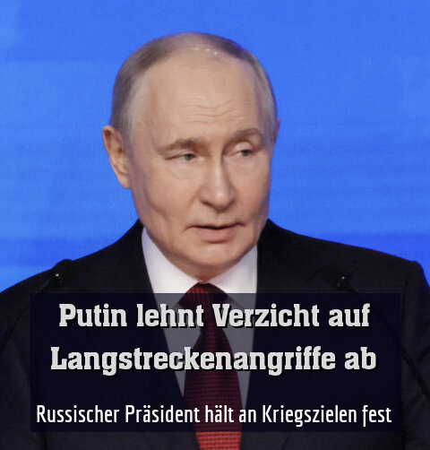Russischer Präsident hält an Kriegszielen fest