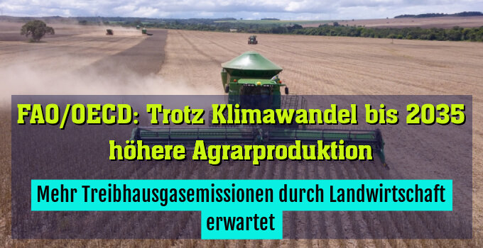 Mehr Treibhausgasemissionen durch Landwirtschaft erwartet