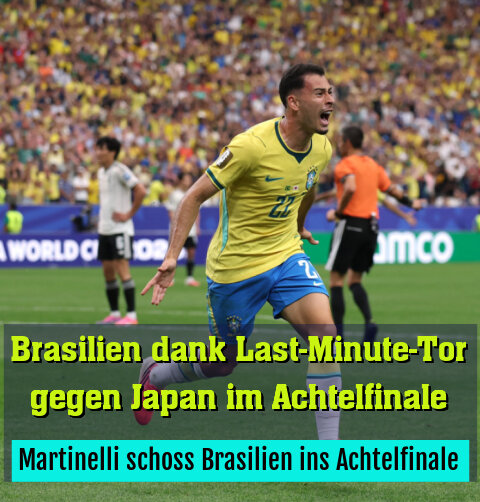 Martinelli schoss Brasilien ins Achtelfinale