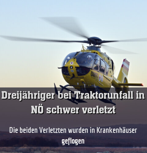 Die beiden Verletzten wurden in Krankenhäuser geflogen