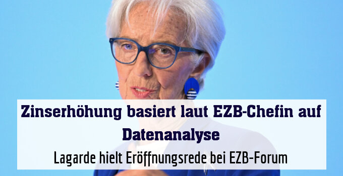 Lagarde hielt Eröffnungsrede bei EZB-Forum