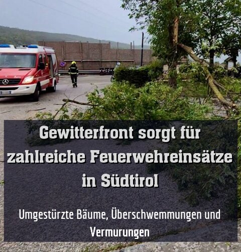 Umgestürzte Bäume, Überschwemmungen und Vermurungen