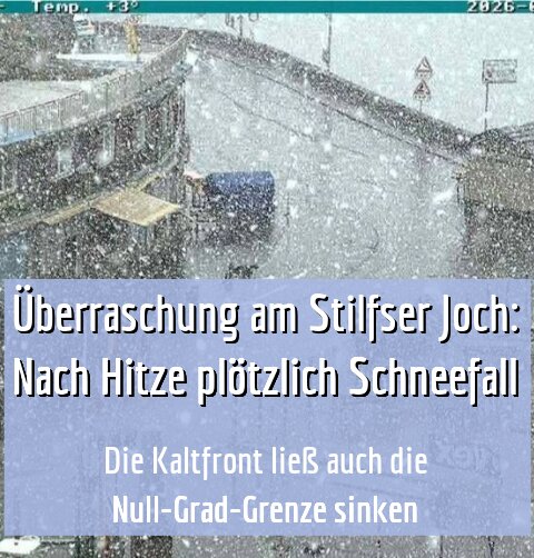 Die Kaltfront ließ auch die Null-Grad-Grenze sinken
