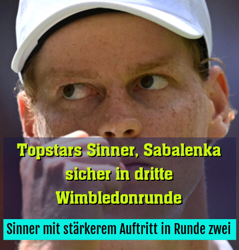 Sinner mit stärkerem Auftritt in Runde zwei