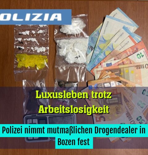 Polizei nimmt mutmaßlichen Drogendealer in Bozen fest