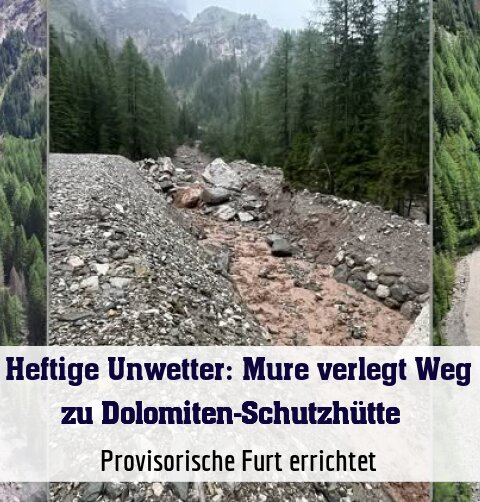 Provisorische Furt errichtet