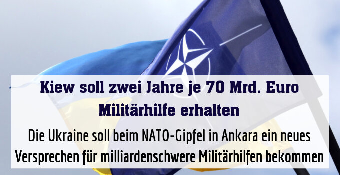 Ukraine soll von NATO milliardenschwere Militärhilfen bekommen