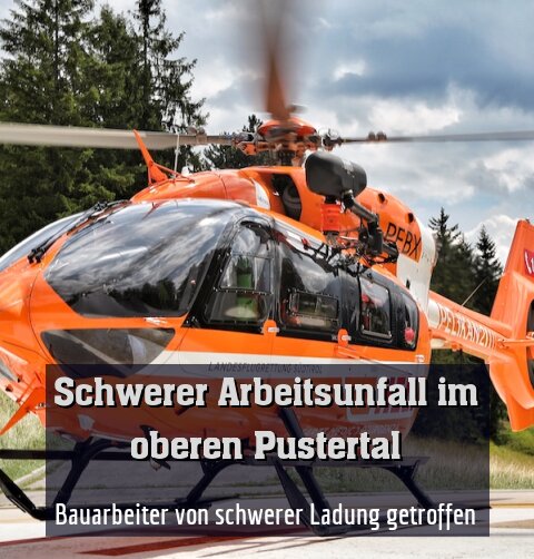 Bauarbeiter von schwerer Ladung getroffen