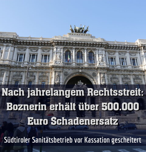 Südtiroler Sanitätsbetrieb vor Kassation gescheitert
