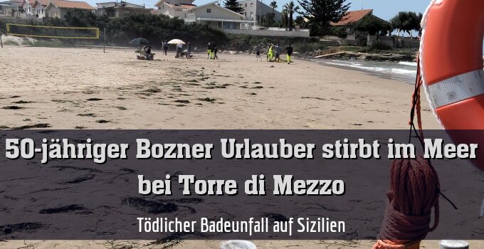 Tödlicher Badeunfall auf Sizilien