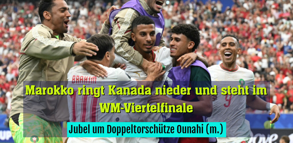 Jubel um Doppeltorschütze Ounahi (m.)