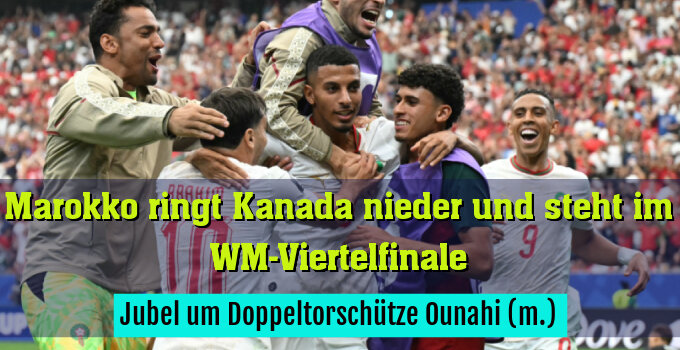 Jubel um Doppeltorschütze Ounahi (m.)