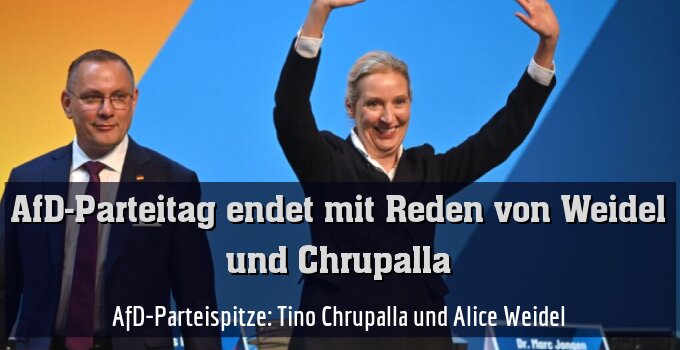 AfD-Parteispitze: Tino Chrupalla und Alice Weidel