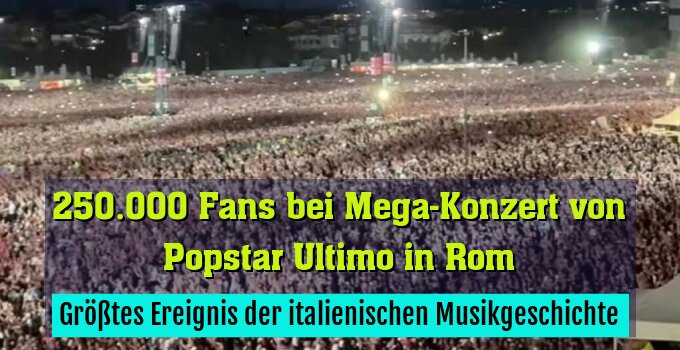 Unübersehbare Massen: Mega-Konzert in Rom