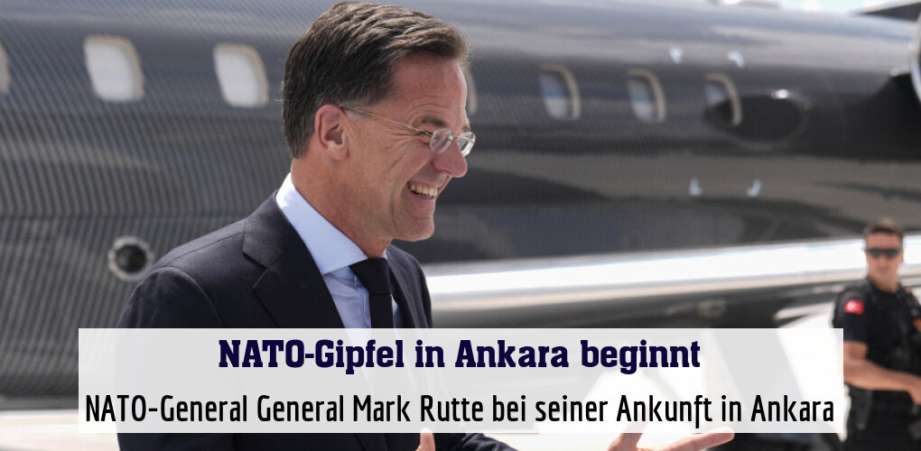 NATO-General General Mark Rutte bei seiner Ankunft in Ankara