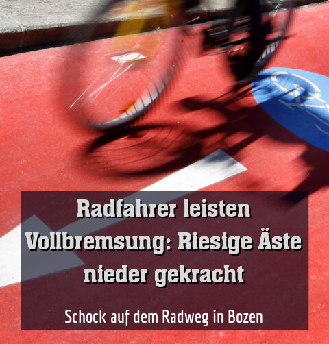 Schock auf dem Radweg in Bozen
