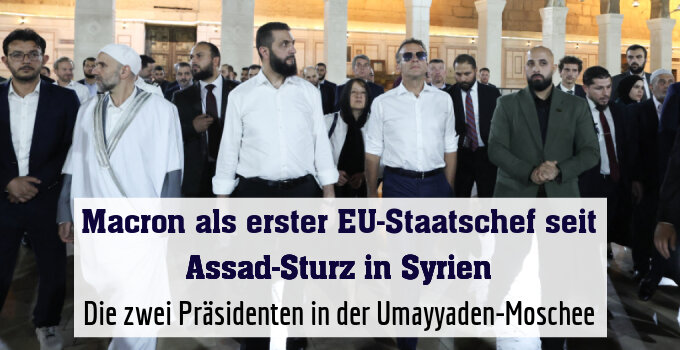 Die zwei Präsidenten in der Umayyaden-Moschee