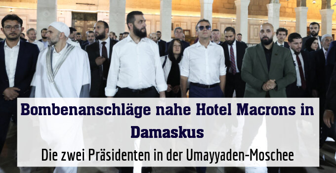 Die zwei Präsidenten in der Umayyaden-Moschee