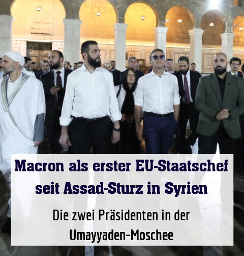 Die zwei Präsidenten in der Umayyaden-Moschee