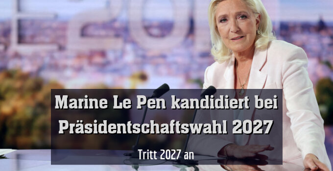 "Ich bin Kandidatin für die Präsidentschaftswahl"