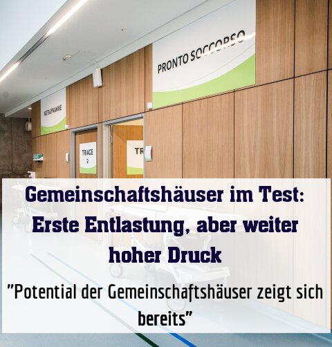 "Potential der Gemeinschaftshäuser zeigt sich bereits"