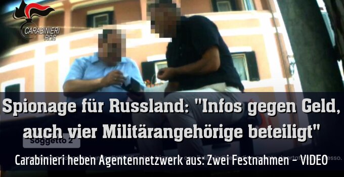 Carabinieri heben Agentennetzwerk aus: Zwei Festnahmen – VIDEO