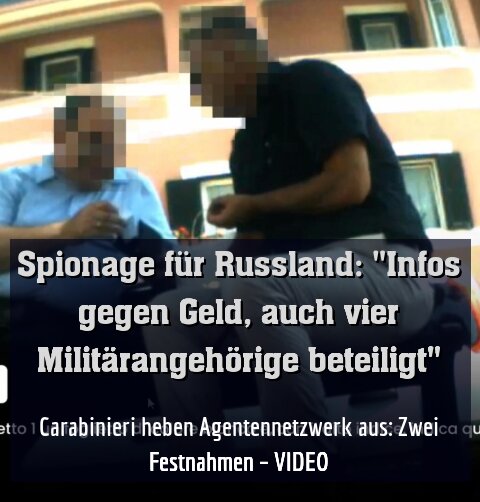 Carabinieri heben Agentennetzwerk aus: Zwei Festnahmen – VIDEO
